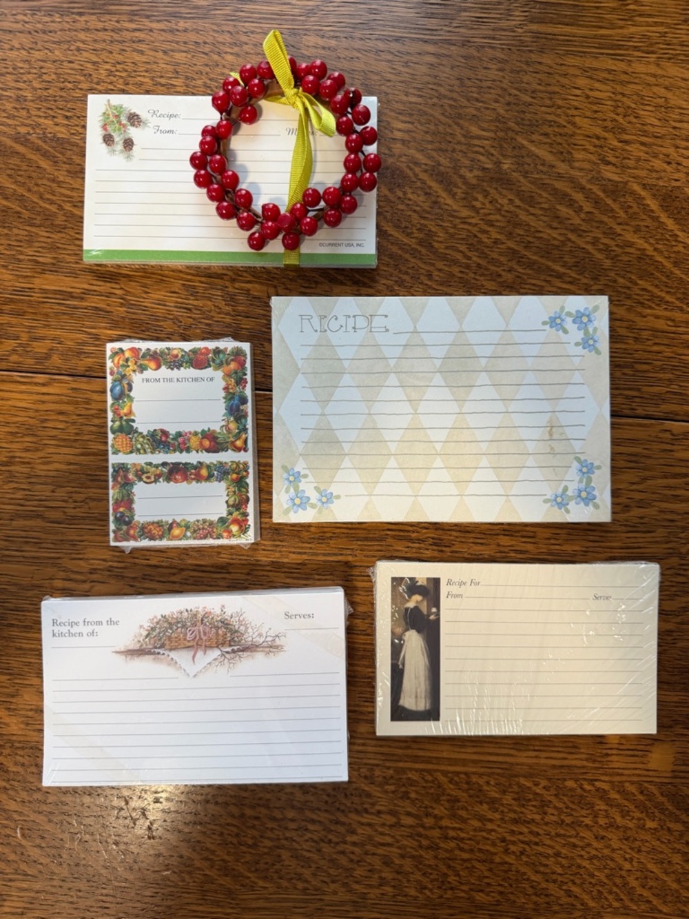 👩🏻‍🍳🍪NWT 4 Packs of Recipe Cards and Kitchen Labels